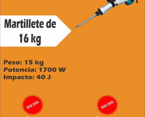 Alquiler de Martillete de 16 kg Rentax