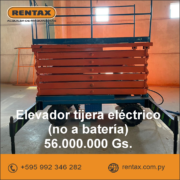¡En venta! Elevador tipo tijera eléctrico (sin batería) - ¡Oportunidad única!