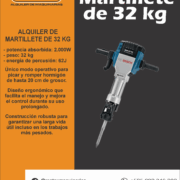Martillete de 32 kg - Rentax Alquiler