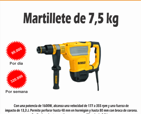 Alquiler de Martillete de 7,5 kg Rentax
