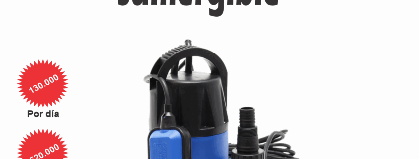 Alquiler de bomba de agua sumergible