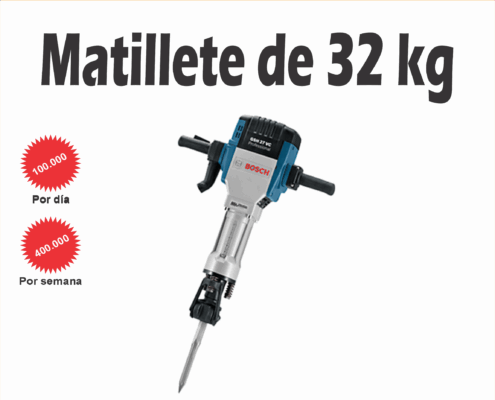 Alquiler de Martillete de 32 kg