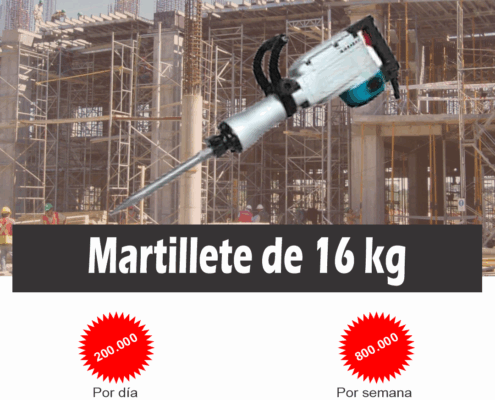 alquiler de martillete de 16 kg